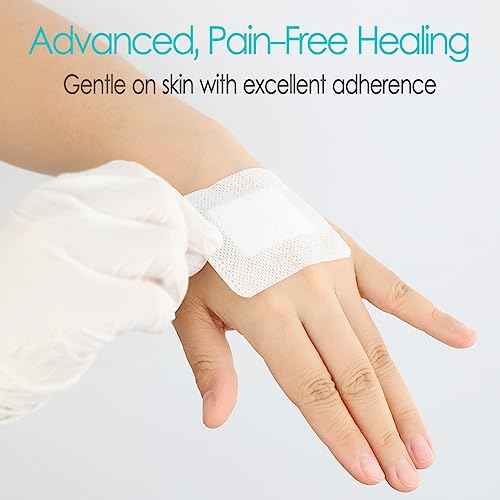 Breathable Island Dressing Bordered Gauze 4"x6" Adhesive Incision Bandages with Non-Stick Pad for Back Knee Replacement Elbow Abdominal Surgery Wound Care Patches Injury Cuts (Pack of 10)