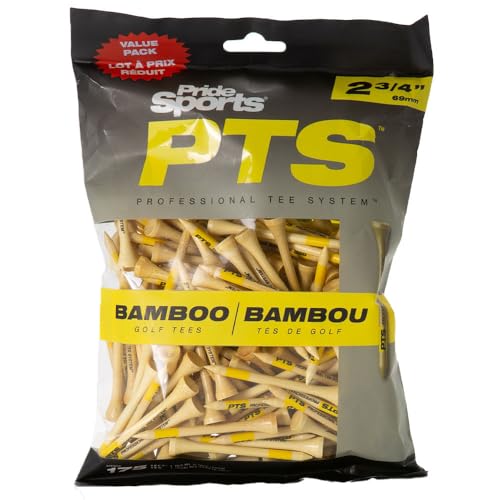 Golf Tees 2-3/4 Inch Bamboo 100 Count for Drivers & Woods - PrideSports