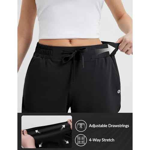 baleaf Women's 3.5" Running Shorts Quick Dry with Zipper Pocket Liner Shorts Gym Workout