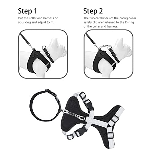 Dog Collar Safety Clip 2 Pack Metal Backup Connectors for Collars & Harnesses