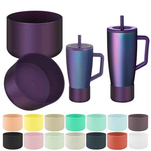 2Pcs Protective Boot Compatible with Brumate Era 40 oz 30 oz Tumbler, Anti-Dent & Anti-Slip Silicone Bottom Cover Protector Sleeve Bumper Compatible with Brumate Era Tumbler with Handle