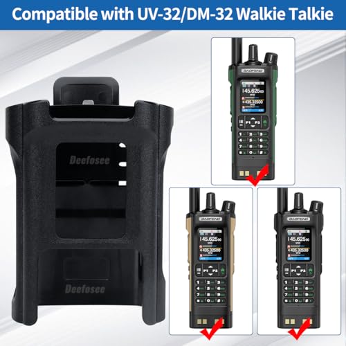 BAOFENG DM32/UV32 Radio Holster, Walkie Talkie Belt Holder Case UV-32 Belt Holder For DM32 UV32 Walkie Talkie Holder Duty Belt Accessories Portable Travel Camping Storage