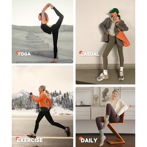 GAYHAY High Waisted Leggings for Women - Soft Opaque Slim Tummy Control Printed Pants for Running Cycling Yoga