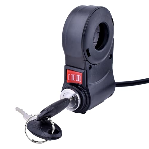 Universal 12V-96V Anti-Theft Ebike Key Ignition Switch with 3 Speed & Key Lock - 2-in-1