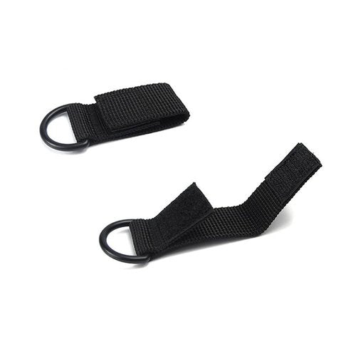 ZYAMY 8PCS Tactical D Ring Clips with Hooks and Rings Backpack Accessories Water Bottle Key Holder for Military D Ring Adapter Nylon Strap Backpack Webbing Attachment Black