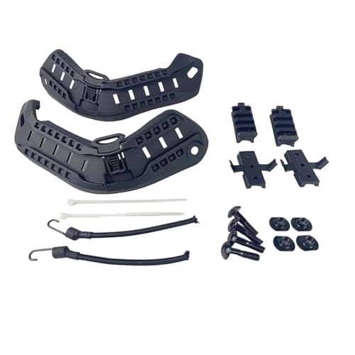 Airsoft Helmet Rail Set Accessories for MICH PASGT Helmet - Black, One Size