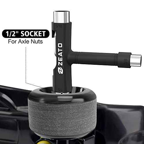 All-in-One Skate Tools Multi-Function Portable Skateboard T Tool Accessory with T-Type Allen Key and L-Type Phillips Head Wrench Screwdriver