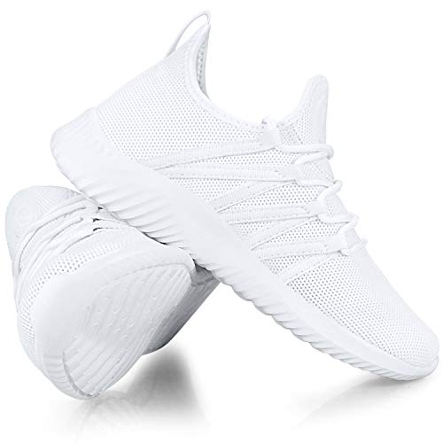 Feethit Womens Slip-On Tennis Shoes - All White 9.5