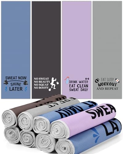 8 Pack Cooling Towels for Gym Workout, 40x12 Inches, Fitness & Sports