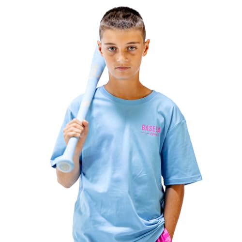 Youth Baseball Graphic T-Shirt Cotton Candy Blue Medium - Boys' Sports Tee