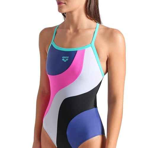 ARENA Womens Feel Women's Multi Slices Light Drop Back Swimsuit One Piece Bathing Suit