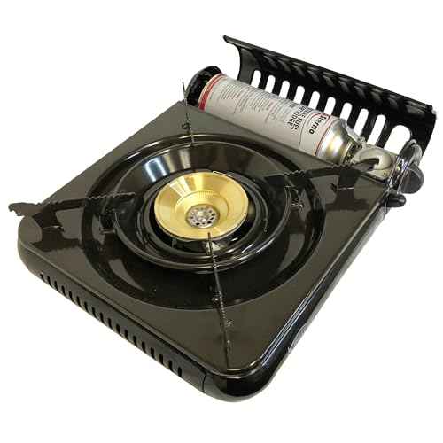 Sterno Portable Butane Stove - 9K/10K BTU Single Burner Stove, Outdoor & Indoor Use Butane Gas Burner with Carrying Case - Camping Cooktop for Tailgating, Outdoor Cooking, Catering, & Action Stations