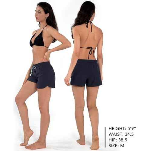 Actleis Womens Swim Shorts UPF50+ Board Shorts Quick Dry Beach Shorts Drawstring Sports Summer Bottom