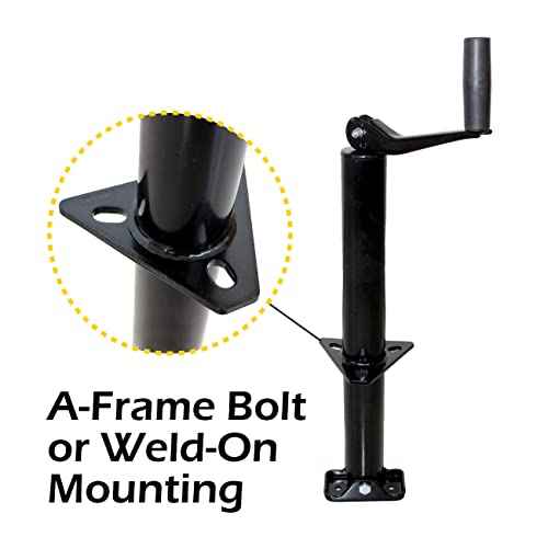 MaxxHaul 70159 14" Lift A-Frame Mount Trailer Jack with Top Wind - 2000 lbs. Capacity