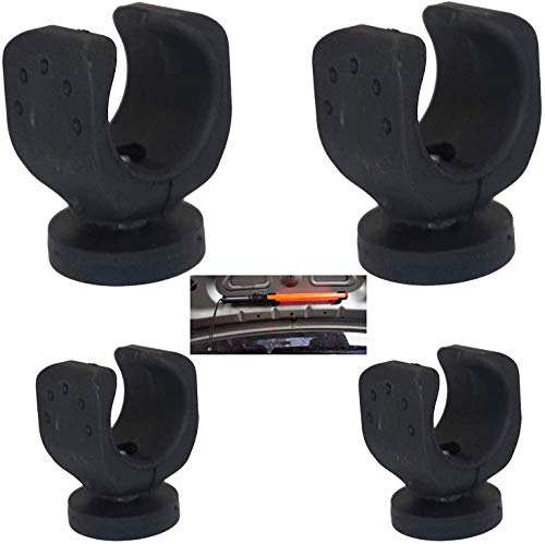 Magnetic Flashlight Mounts Set of 4 - Heavy Duty Rubber-Coated Bases for 30-43mm & 22-28mm Diameter Lights