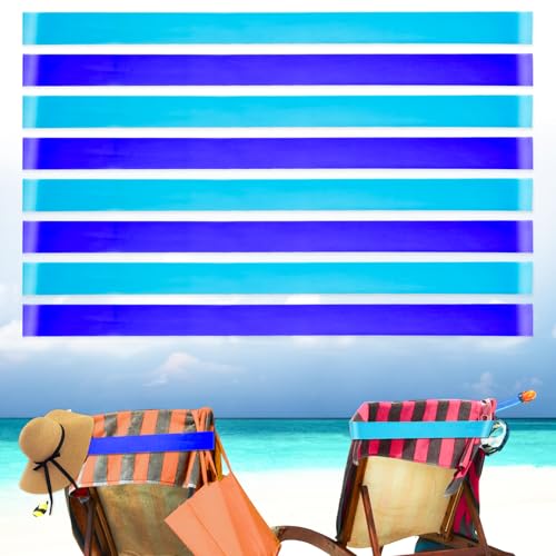 8 Pack Beach Towel Bands Stretchable for Cruise Chairs, Beach Band for Pool, 2025 Must Haves Cruise Accessories, Perfect Alternatives for Pool Lounge Chair Towel Clips
