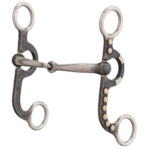 Weaver Leather 4-5/8" Pony Bit, 2-Piece Snaffle Mouth, Buffed Black