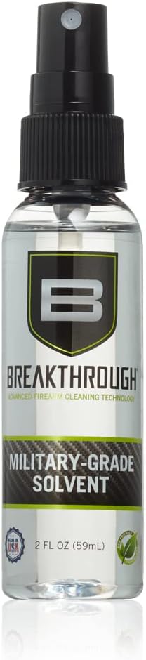 Breakthrough Clean Technologies Military-Grade Handgun and Rifle Cleaning Solvent, Grease Remover - 6oz/2oz/15ml/32oz Spray Bottle