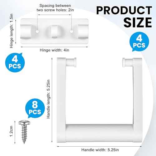 White Cooler Replacement Handles Parts Compatible with Igloo 21023 for 25-72 qt Coolers Plastic Cooler Accessories Kits