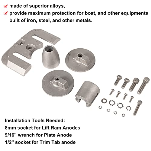 Complete Aluminum Anode Kit for Mercruiser Bravo 3 Sterndrive 2004+