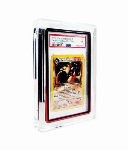 Acrylic Card Display Case for PSA & CGC Graded Cards with Bumper - Thick UV Protection