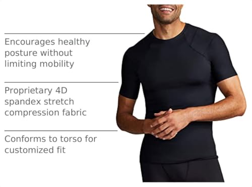 Tommie Copper Shoulder Support Shirt for Men Medium Black