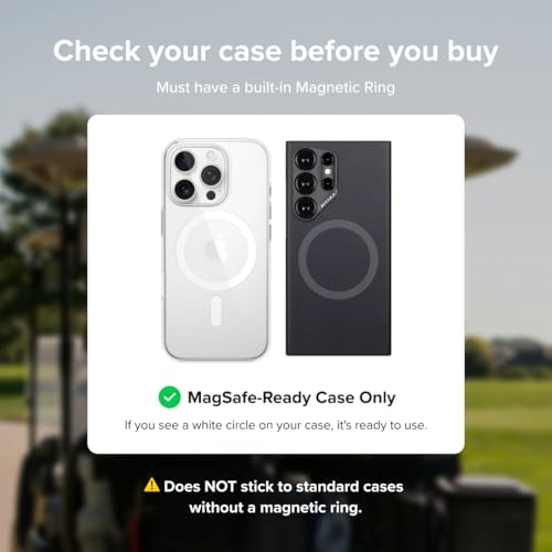 Luna's V2.6 Magnetic Golf Cart Phone Holder & Mount - Red, MagSafe Compatible, Flexible Arms