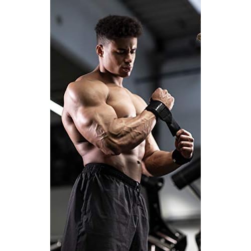 Fitgriff¢ç Wrist Wraps for Weightlifting (18") Heavy-Duty Support for Gym, Bench Press, and Pushups (1 Pair) - for Men and Women (Black)