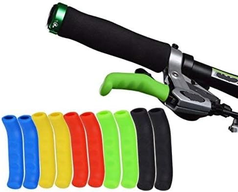 Anti-Slip Shock-Absorbing and Comfortable Brake Handle Silicone Sleeve Universal Brake Lever Protection Cover for Road Bike and MTB，2 Pairs (Yellow)