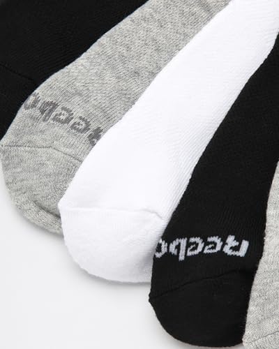 Reebok Women's Quarter Socks 5 Pack - Moisture Wicking Cushioned Ankle - Black, White, Grey