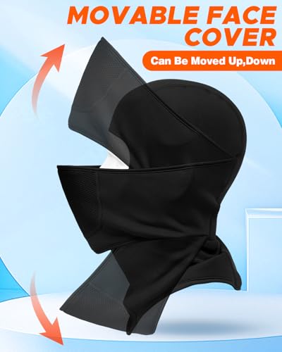 Gray Fleece Balaclava Face Ski Mask for Men Women - Winter Ski & Snowboard Cover