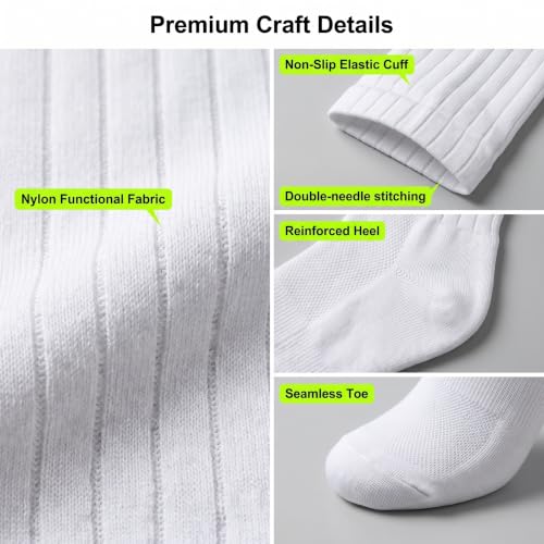 White Aero Cycling Socks for Men Women - Anti-Slip Breathable Road Shoes - One Size / A-White