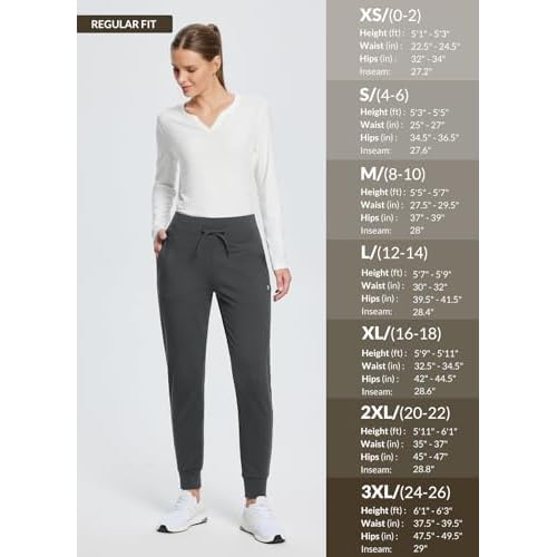 baleaf Women's Fleece Lined Pants Water-Resistant Sweatpants Winter Thermal Ski Hiking Running Joggers