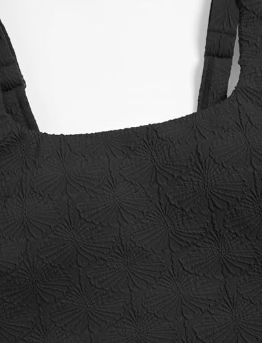 Medium Black Tankini Swimsuit for Women Two-Piece Tummy Control Bathing Suit - Zaful