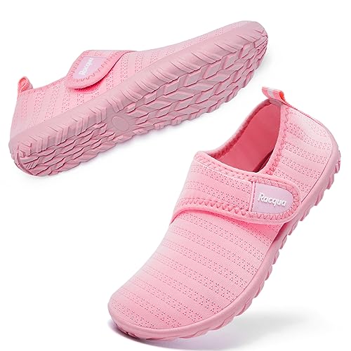 Kids Water Shoes Quick Dry Lightweight Aqua Shoes Pink 13 Little Kid