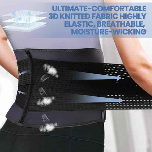 ZhaoABao Back Brace for Lower Back Pain Relief, Sports Adjustable Lumbar Back Brace, Back Support Belt for Men Women, Breathable Lumbar Support with Adjustable Strap, XXL (Waist: 37.4"-47.2")