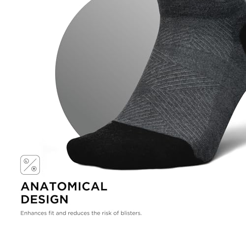 Feetures Elite Max Cushion No Show Tab Ankle Socks - Small, Gray - 1 Pair