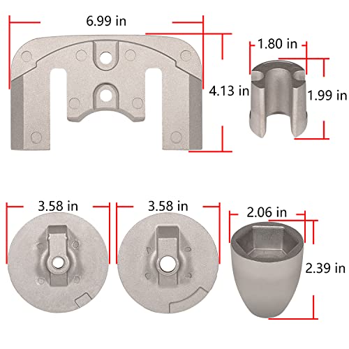 Complete Aluminum Anode Kit for Mercruiser Bravo 3 Sterndrive 2004+