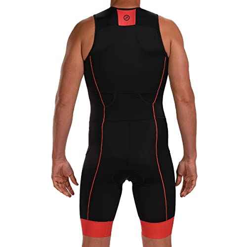 Zoot Men¡¯s Core Tri Tank Racesuit, Sleeveless Triathlon Suit, Swim Bike Run Chamois Pad, Pockets, UPF 50+ Quick Dry Fabric