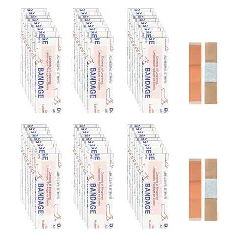 300 Pcs Small Bandages for Face, Mini PE Adhesive Nose Bandages, Flexible Breathable for Small Wound (3/8" x 1.5")