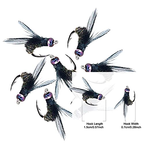 Fly Fishing Flies Kit 114 Pcs Handmade Trout Bass Streamers Dry Wet Flies
