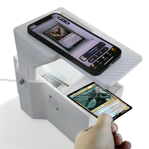 Scanstand for Standard Size Trading Cards - MTG Card Scanner with LED Light - White (Variation of THIS listing)