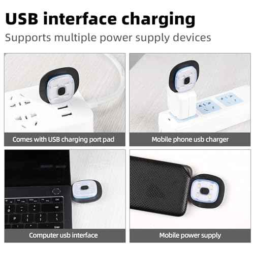 Unisex Beanie with The LED Light, for Men Women Dad Father USB Rechargeable Headlamp Caps