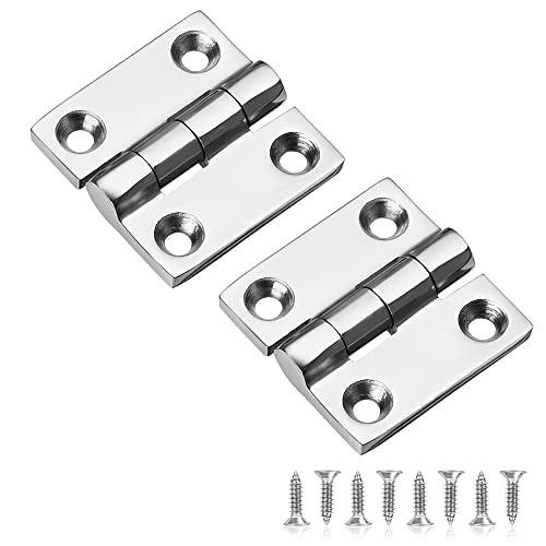2 pcs Marine Grade Stainless Steel Boat Hinges - No Noise Heavy Duty 50mm x 50mm