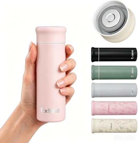 Pink 8oz Insulated Water Bottle - Leak Proof Stainless Steel Travel Mug