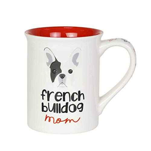 Enesco Our Name is Mud French Bulldog Mom Coffee Mug, 16 Ounce, Multicolor,6003694
