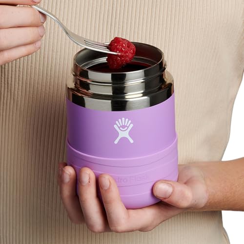 Insulated Kids Food Jar - 12 Oz Leakproof Snack Container in Anemone Purple