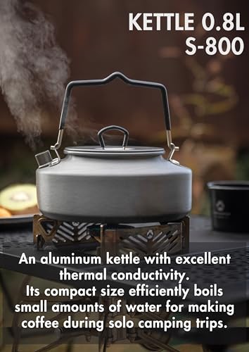 Camping Moon 0.8L Hard Anodized Aluminum Camping Kettle - Portable Cookware