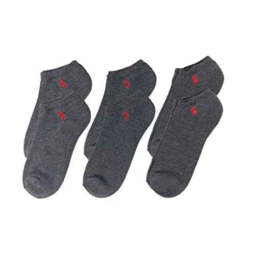 Polo Ralph Lauren Men`s Half Cushioned No Show Socks 6 Pack