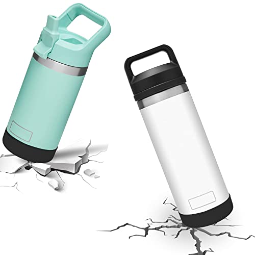 Acemoo Silicone Boot Sleeve for YETI Rambler Jr 12 oz and 18 oz, Safer Protection for YETI Rambler Bottle - Dishwasher Safe